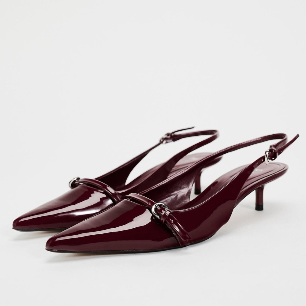 ZARA Sling Back Buckle Heels